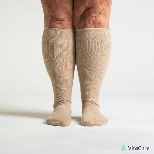 VenoCare Plus® - Beżowe Skarpety Kompresyjne Plus Size