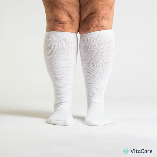 VenoCare Plus® - Białe Skarpety Kompresyjne Plus Size