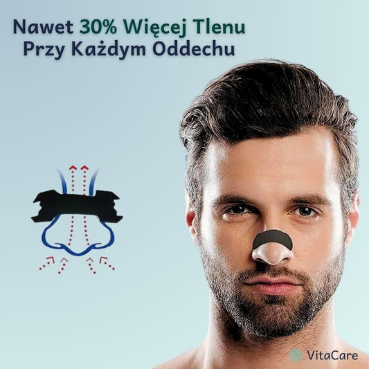NoseFlow® – Plastry na Chrapanie i Udrożnienie Nosa - VitaCare -