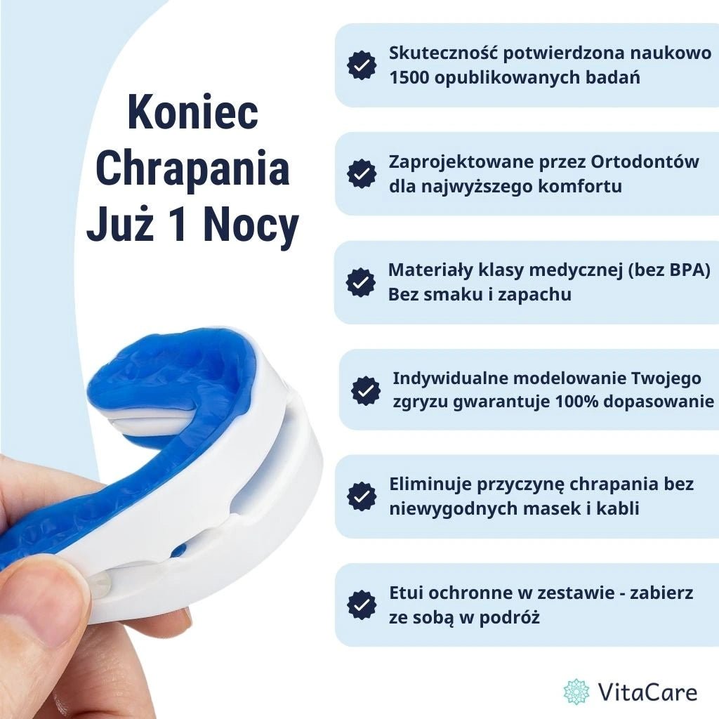 SleepCare® - Ustnik Przeciw Chrapaniu i Bezdechowi - VitaCare -