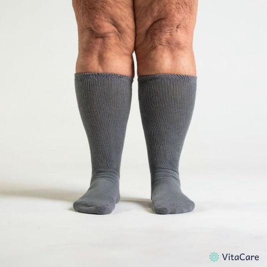 VenoCare Plus® - Szare Skarpety Kompresyjne Plus Size - VitaCare -