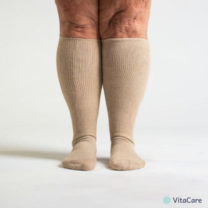VenoCare Plus® - Beżowe Skarpety Kompresyjne Plus Size