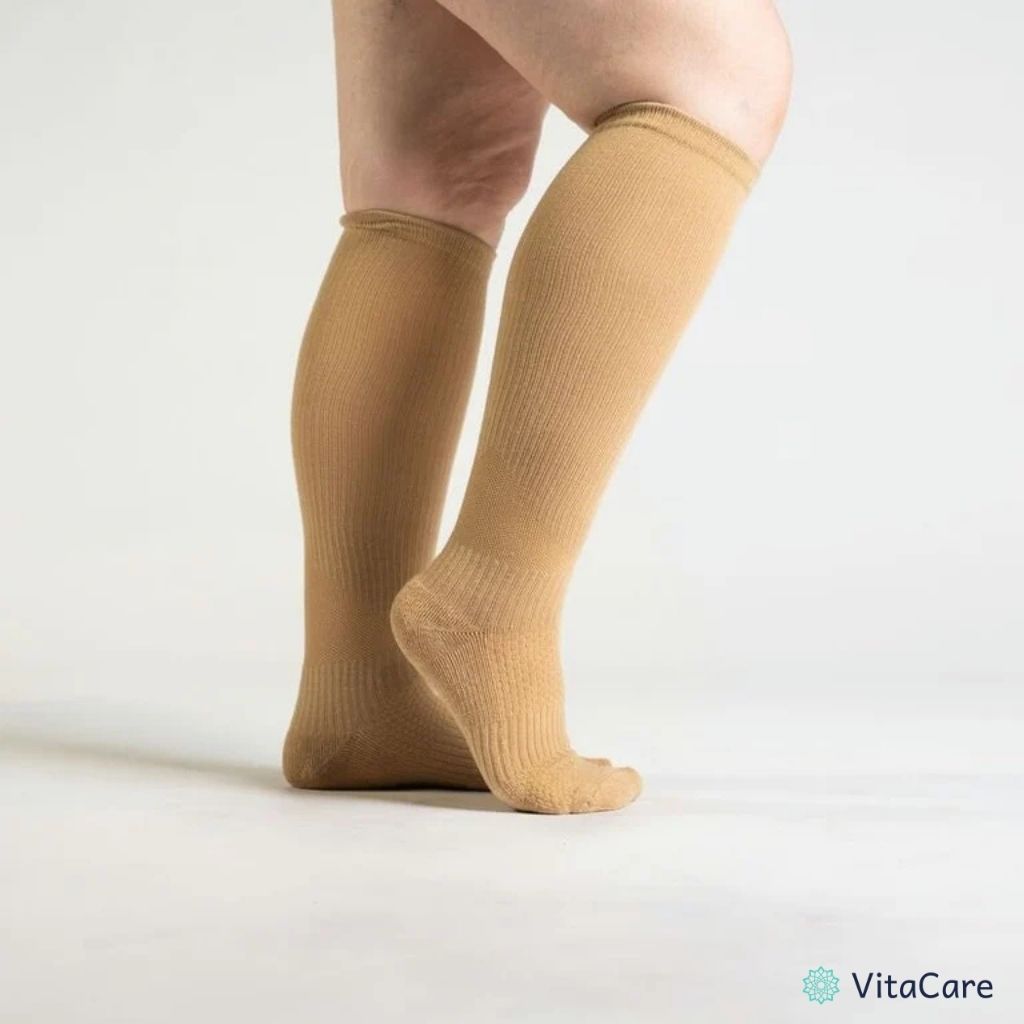 VenoPlus® - Skarpety Kompresyjne Plus Size (Beżowe)
