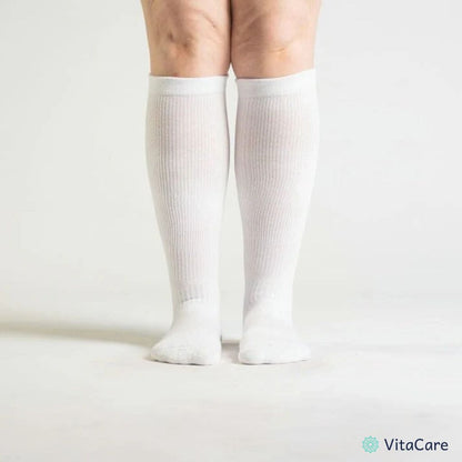 VenoCare Plus® - Białe Skarpety Kompresyjne Plus Size
