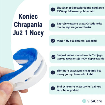 SleepCare® - Nakładka Przeciw Chrapaniu i Bezdechowi