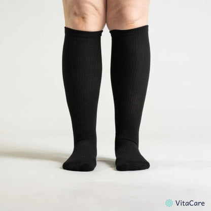 VenoCare Plus® - Czarne Skarpety Kompresyjne Plus Size