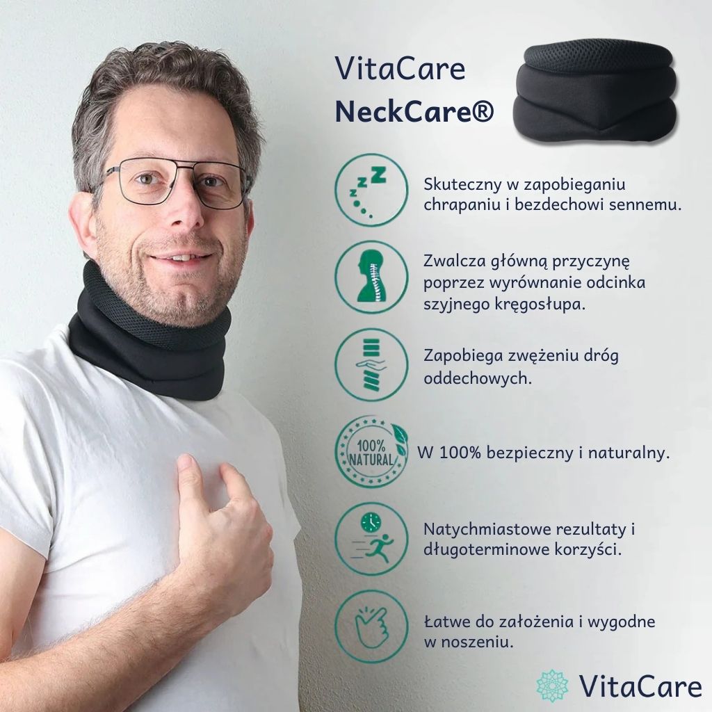 NeckCare® - Oddychający Kołnierz na Chrapanie - VitaCare - 