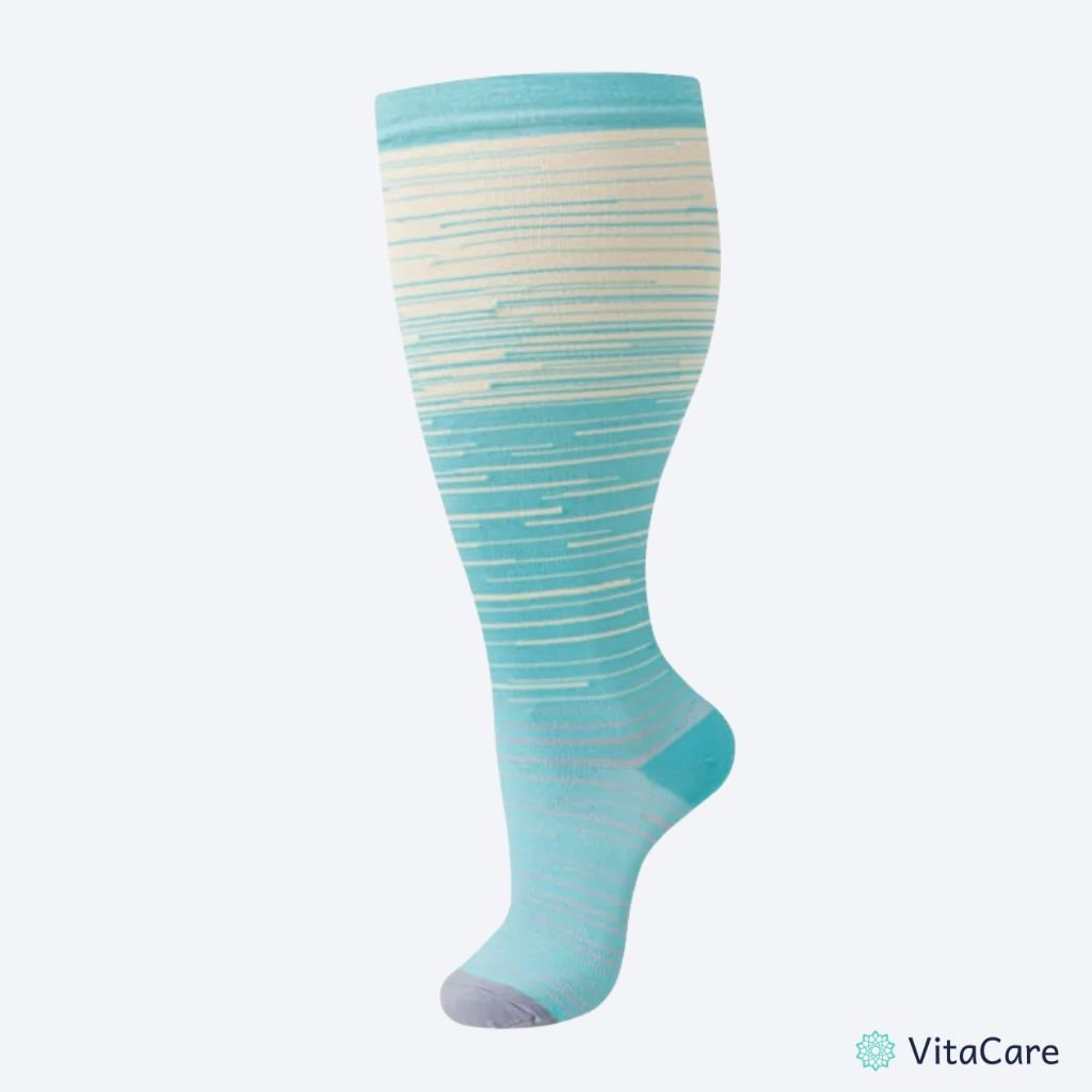 VenoCare Plus® - Błękitna Bryza Skarpety Kompresyjne Plus Size - VitaCare - 