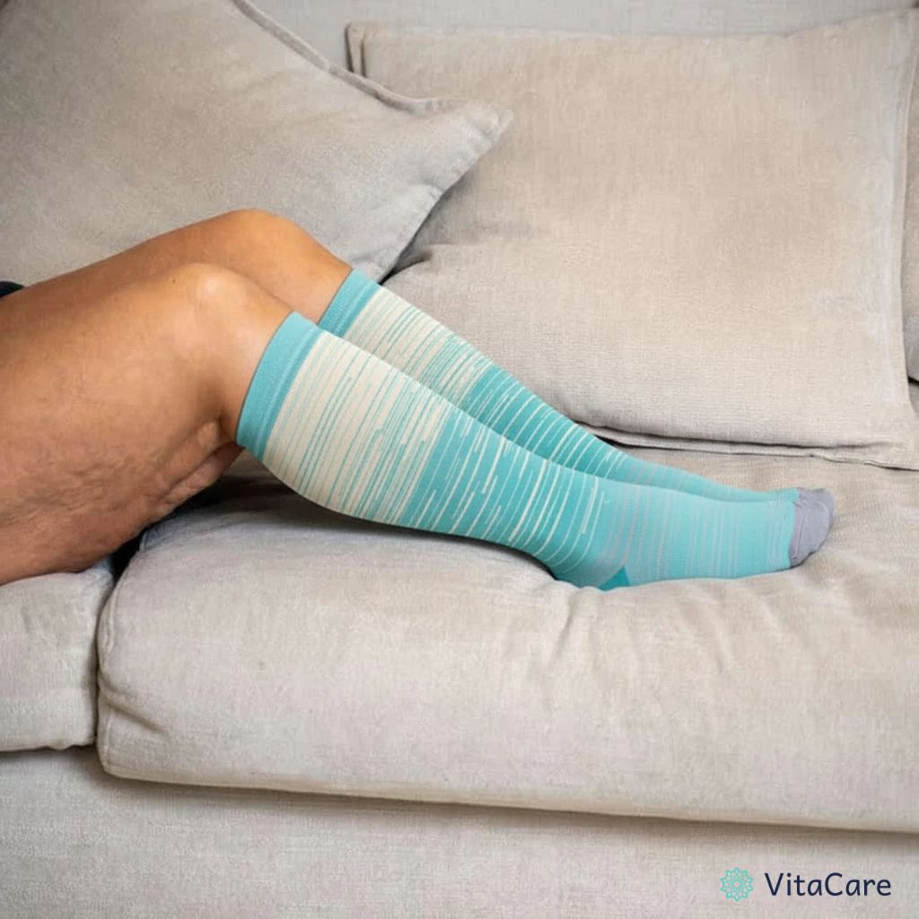 VenoCare Plus® - Błękitna Bryza Skarpety Kompresyjne Plus Size - VitaCare - 