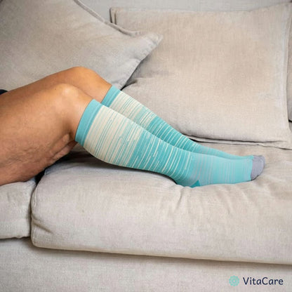 VenoCare Plus® - Błękitna Bryza Skarpety Kompresyjne Plus Size - VitaCare - 
