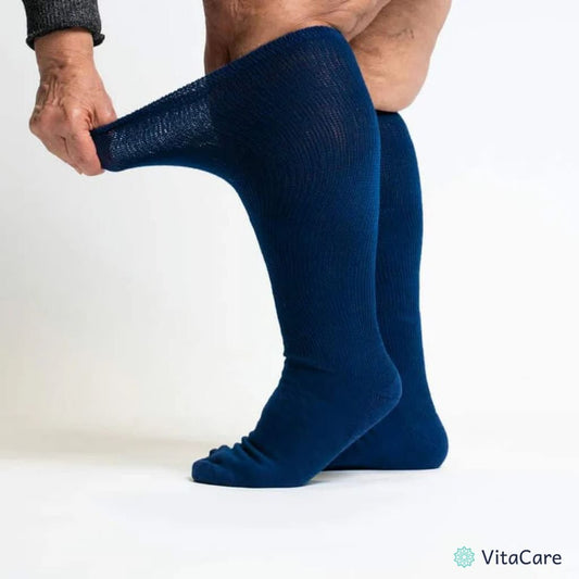 VenoCare Plus® - Granatowe Skarpety Kompresyjne Plus Size - VitaCare - 