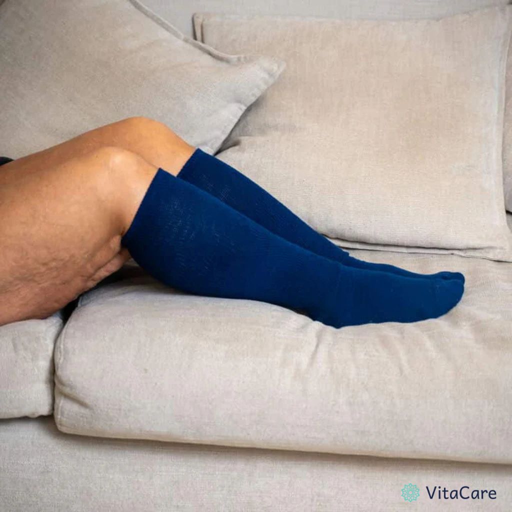 VenoCare Plus® - Granatowe Skarpety Kompresyjne Plus Size - VitaCare - 
