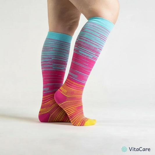 VenoCare Plus® - Neonowy Zachód Skarpety Kompresyjne Plus Size - VitaCare - 