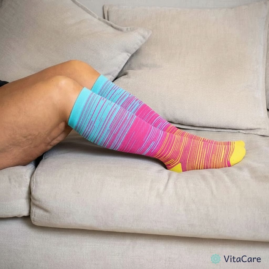 VenoCare Plus® - Neonowy Zachód Skarpety Kompresyjne Plus Size - VitaCare - 