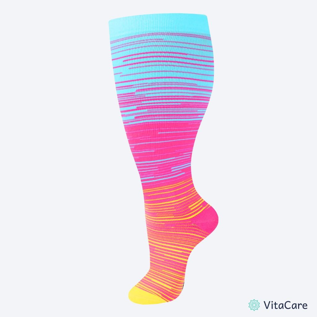 VenoCare Plus® - Neonowy Zachód Skarpety Kompresyjne Plus Size - VitaCare - 
