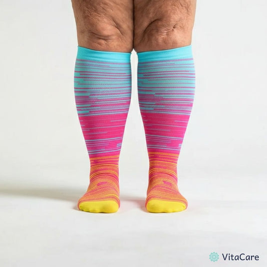 VenoCare Plus® - Neonowy Zachód Skarpety Kompresyjne Plus Size - VitaCare - 