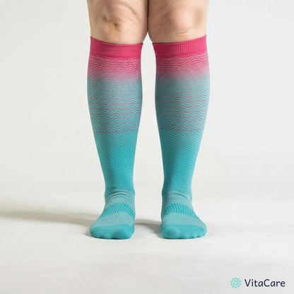 VenoCare Plus® - Turkusowa Fala Skarpety Kompresyjne Plus Size - VitaCare - 