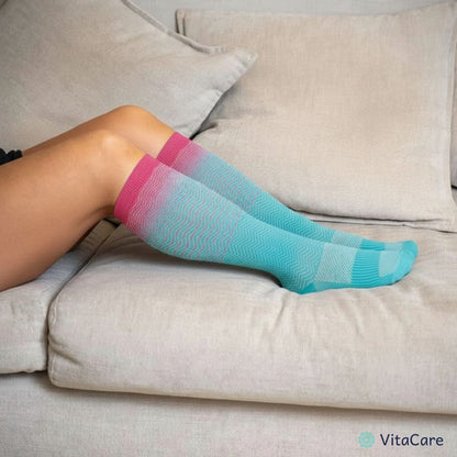 VenoCare Plus® - Turkusowa Fala Skarpety Kompresyjne Plus Size - VitaCare - 