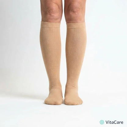 VenoComfort® – Skarpety Kompresyjne na Obrzęki, Żylaki i Ból (Beżowe) - VitaCare - 