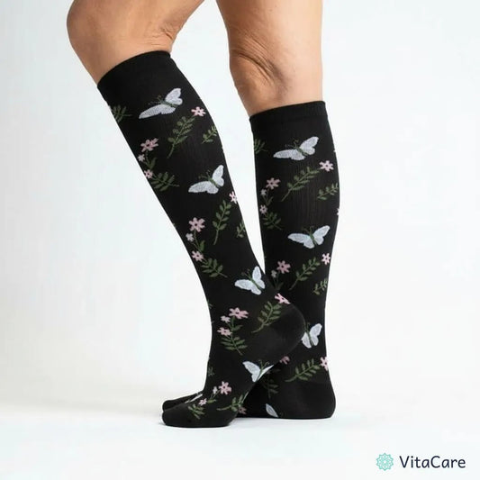 VenoComfort® – Skarpety Kompresyjne na Obrzęki, Żylaki i Ból (Czarny Ogród) - VitaCare - 
