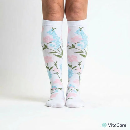 VenoComfort® – Skarpety Kompresyjne na Obrzęki, Żylaki i Ból (Wiosenna Biel) - VitaCare - 