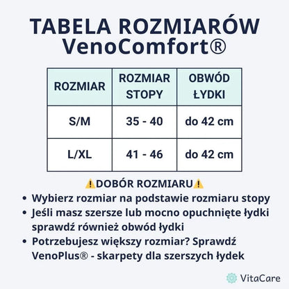 VenoComfort® – Skarpety Kompresyjne na Obrzęki, Żylaki i Ból (Wiosenna Biel) - VitaCare - 